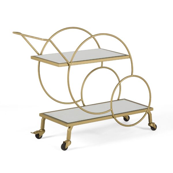 Camarera 81x35x76 Espejo/Metal -- Dorado