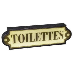Letrero luminoso Toilettes