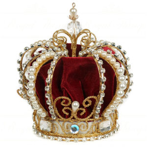 corona real terciopelo rojo mediana