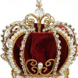 corona real terciopelo rojo mediana detalle