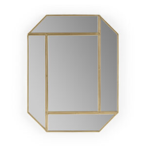 Espejo 69x2x69 Metal/espejo -- Dorado