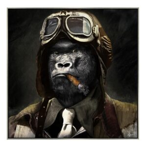 cuadro gorila fumando