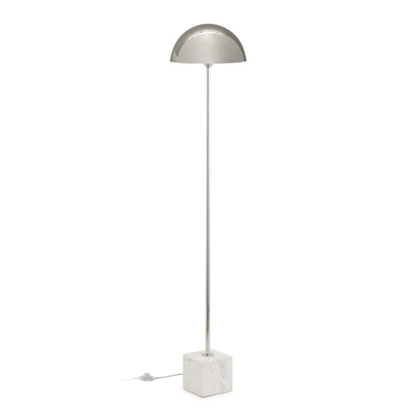 Lámpara de Pie 30x15x150 Mármol Blanco/Metal Nickel