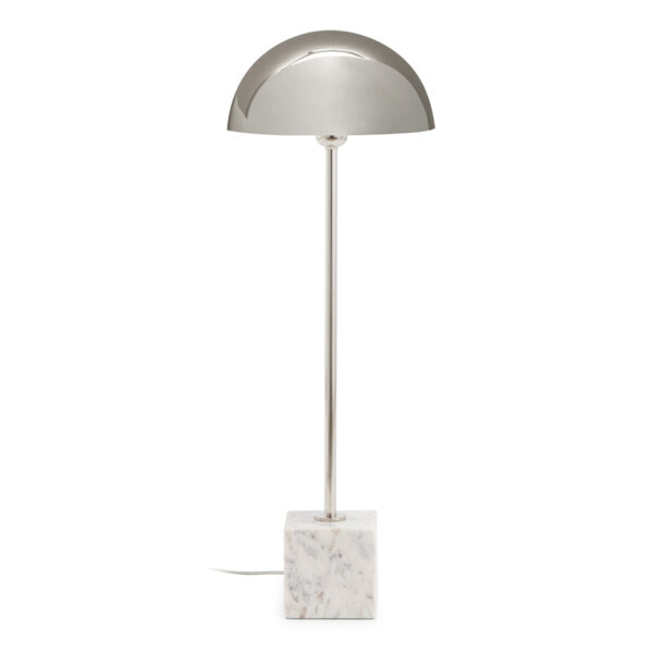 Lámpara de Sobremesa 25x12x73 Mármol Blanco/Metal Nickel