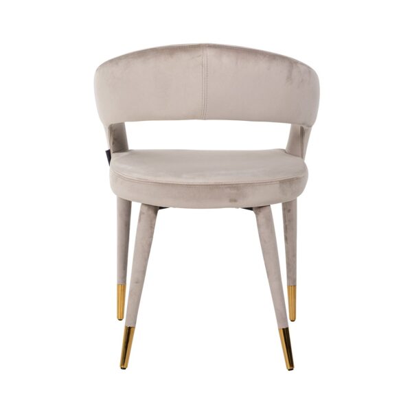 Arm chair Gia khaki velvet fire retardant (FR-Quartz 903 Khaki)
