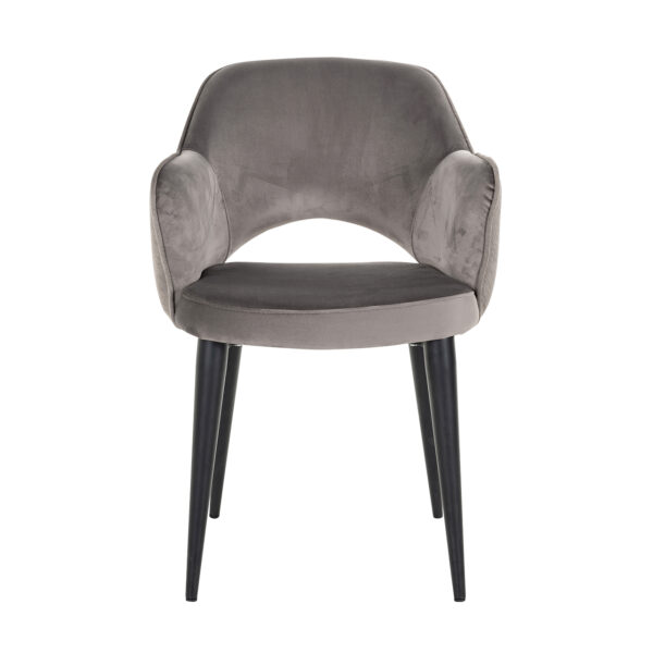 Arm chair Giovanna feather stone/stone velvet fire retardant (Feather Velvet Stone HD001)