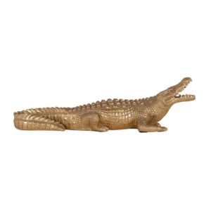 Art decoration crocodile small (Gold)