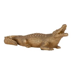 Art decoration crocodile small (Gold)