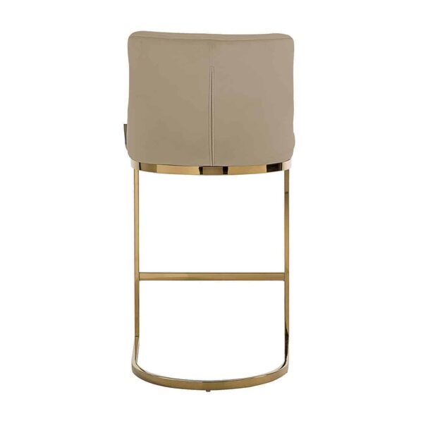 Bar stool Bolton khaki velvet / gold fire retardant (Quartz Khaki 903)