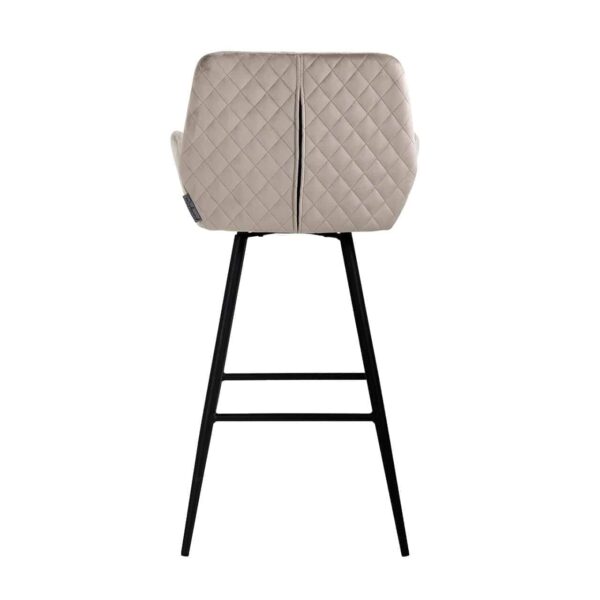 Bar stool Linsey swivel khaki velvet (Quartz Khaki 903)