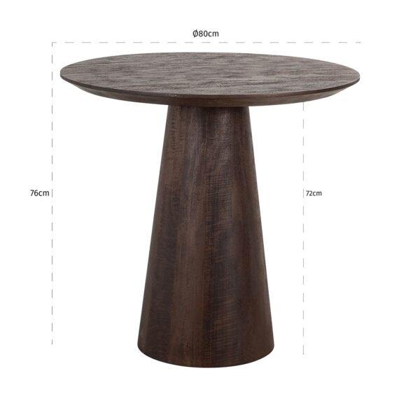 Bisto table Willow 80Ø (Dark brown)