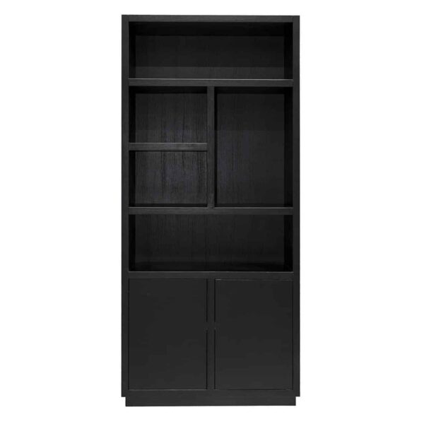 Book case Oakura 2-doors (Black)