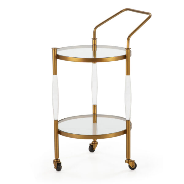 Camarera 58x45x90 Acrilico/Cristal/Metal Dorado