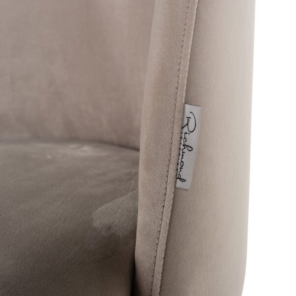 Chair Alicia khaki velvet fire retardant (FR-Quartz 903 Khaki)