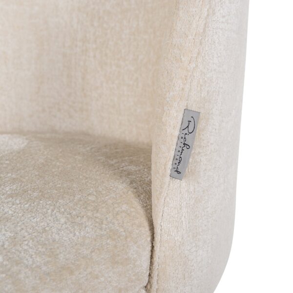 Chair Alicia white chenille fire retardant (FR-Bergen 900 white chenille)