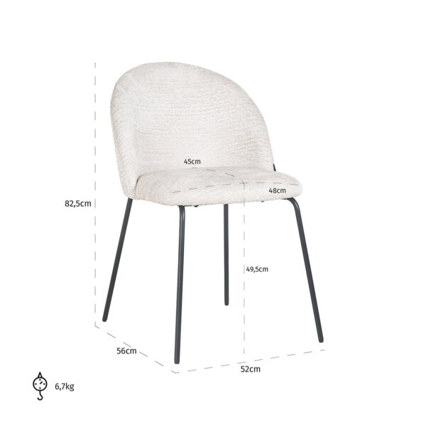 Chair Alyssa cream fusion (Fusion cream 02)