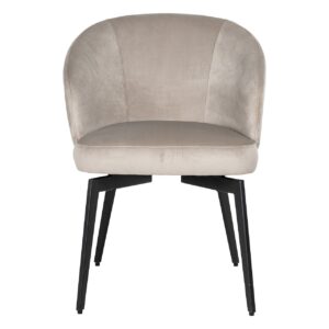 Chair Amphara khaki velvet fire retardant (FR-Quartz 903 Khaki)