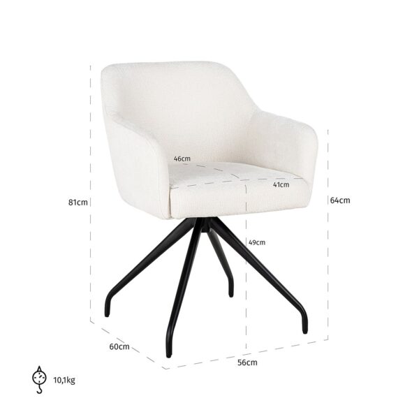 Chair Benthe white unicorn (Unicorn 02 white)
