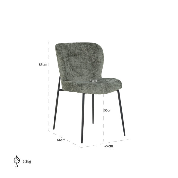 Chair Darby thyme fusion / black (Fusion thyme 206)