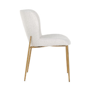 Chair Odessa white bouclé / brushed gold (Copenhagen 900 Bouclé White)