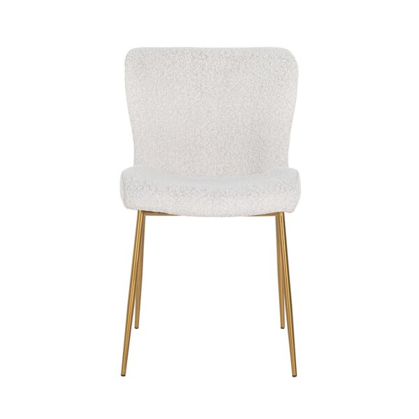 Chair Odessa white bouclé / brushed gold (Copenhagen 900 Bouclé White)