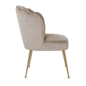 Chair Pippa khaki velvet/ gold (Quartz Khaki 903)