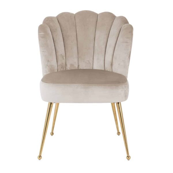 Chair Pippa khaki velvet/ gold (Quartz Khaki 903)