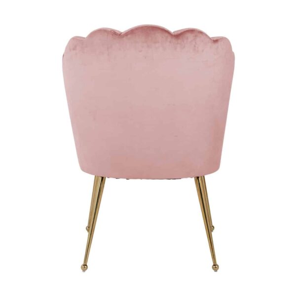 Chair Pippa pink velvet / gold (Quartz Pink 700)