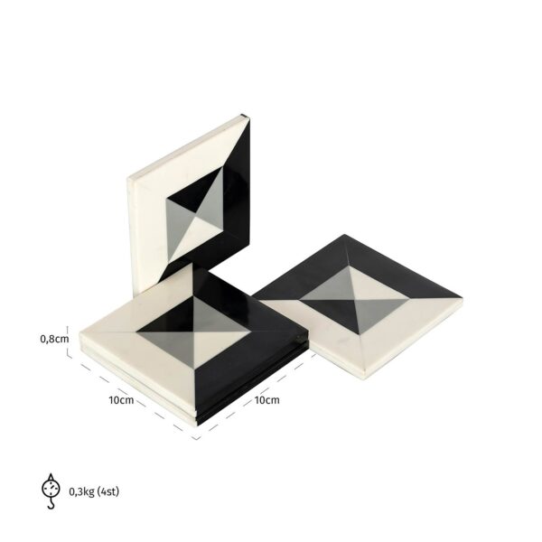 Coaster Louel (Black/white)