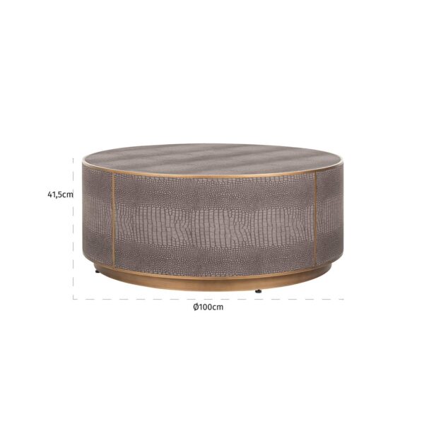 Coffee table Classio 100Ø  (Brushed Gold)