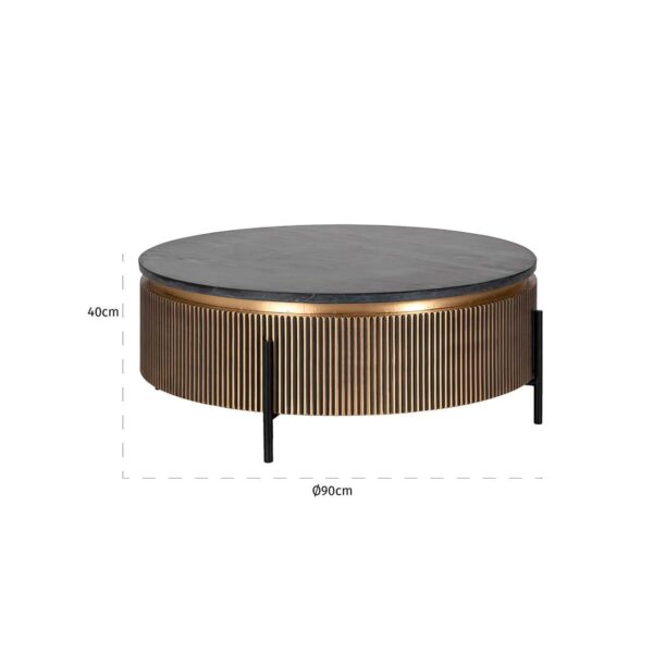 Coffee table Ironville 90Ø (Gold)