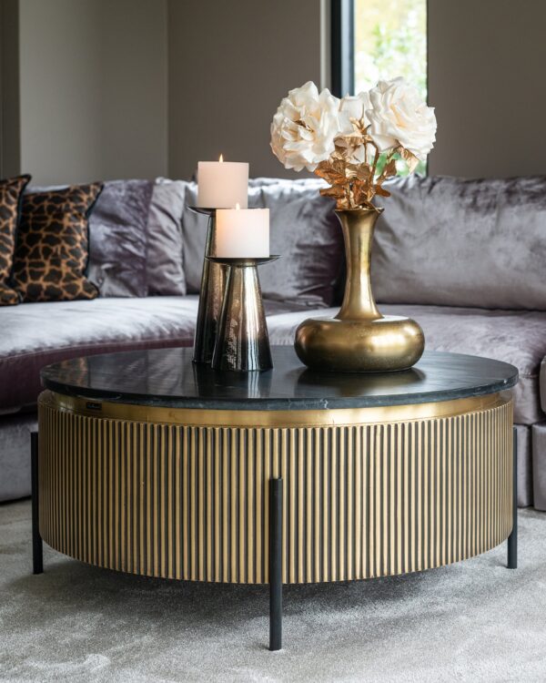 Coffee table Ironville 90Ø (Gold)