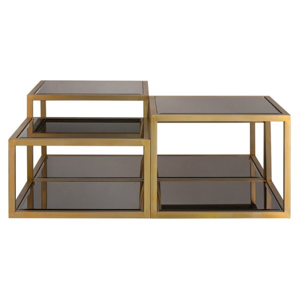 Coffee table Loua set of 4 (Brushed Gold)