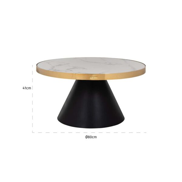 Coffee table Odin 80Ø  (Gold)