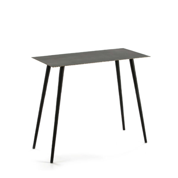 Consola 83x38x75 Metal Negro/Dorado