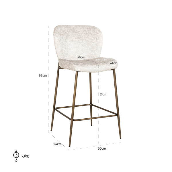 Counter stool Darby cream fusion (Fusion cream 02)