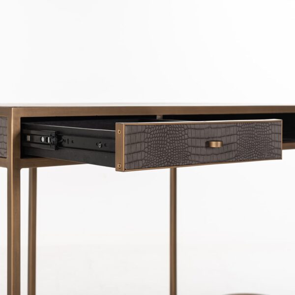 Desk Classio 2-drawers (Brushed Gold)