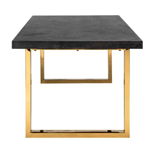 Dining table Blackbone gold 220 (Black rustic)