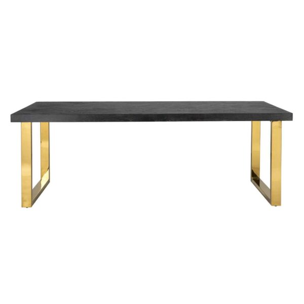 Dining table Blackbone gold 220 (Black rustic)