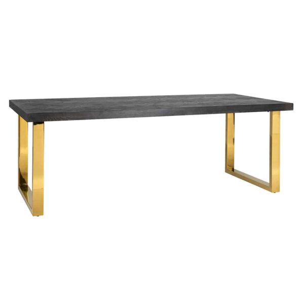 Dining table Blackbone gold 220 (Black rustic)