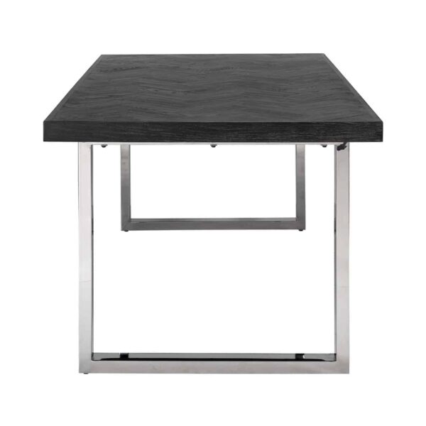 Dining table Blackbone silver 220 (Black rustic)