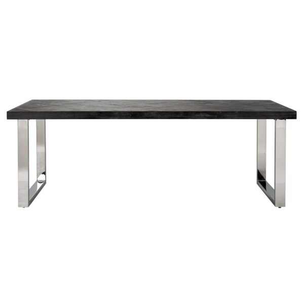 Dining table Blackbone silver 220 (Black rustic)