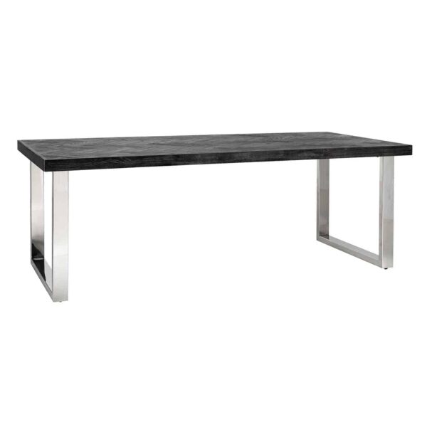 Dining table Blackbone silver 220 (Black rustic)