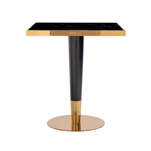 Dining table Can Roca  square black 70x70 (Gold)