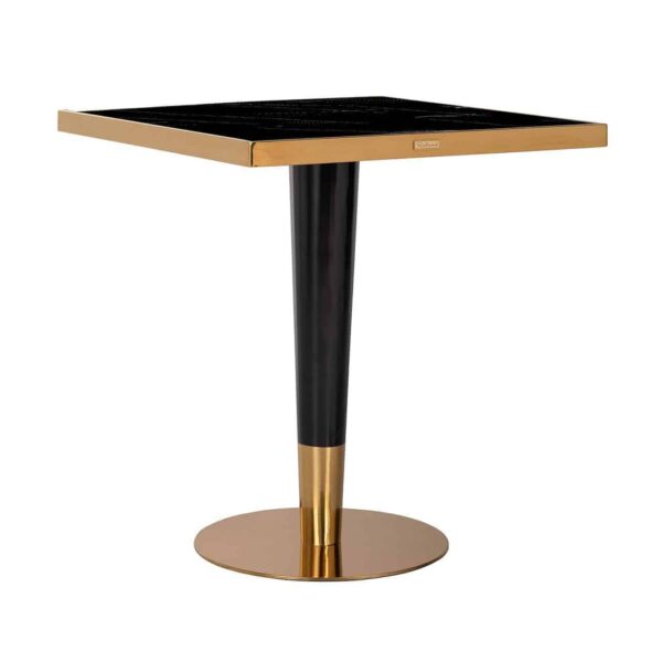 Dining table Can Roca  square black 70x70 (Gold)