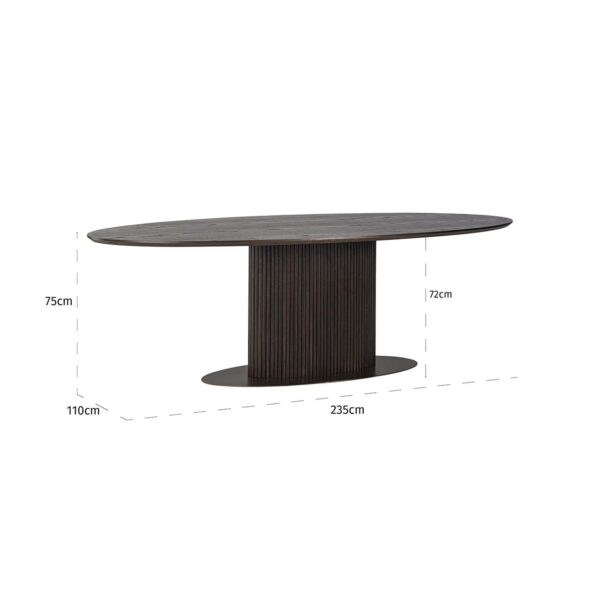 Dining table Luxor oval 235 (Brown)