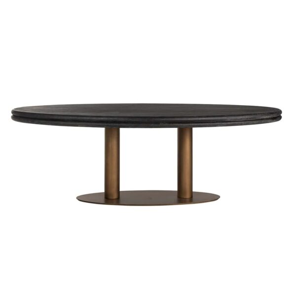 Dining table Macaron oval 235 (Black rustic)