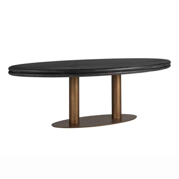 Dining table Macaron oval 235 (Black rustic)