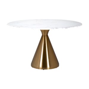 Dining table Tenille 130Ø  (Brushed Gold)