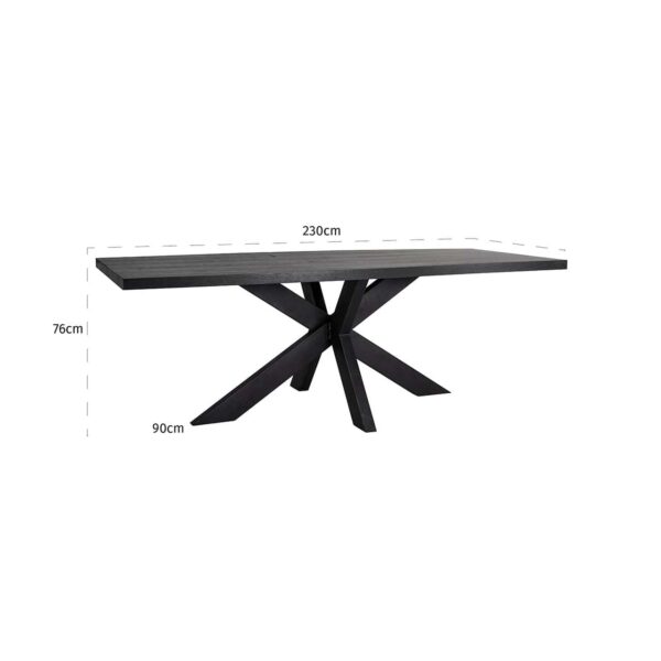 Dining table top Oakura 230 (Black)